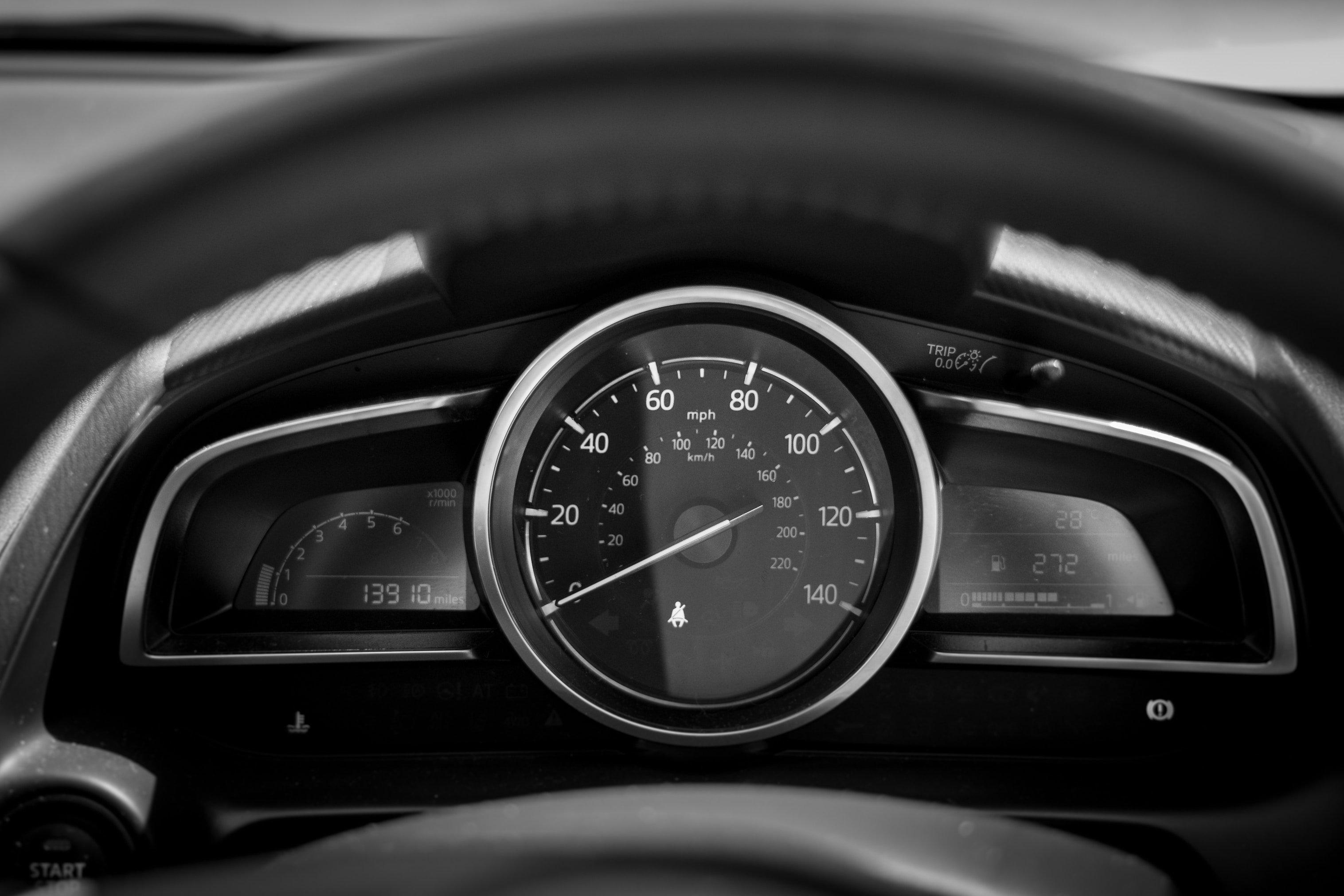 mile counter car